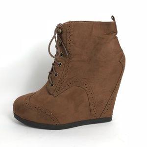 Mossimo Faux Suede Wedge Ankle Boots